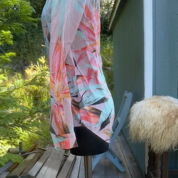 NWT Pure Collection Silk floral Long Sleeve Button Down Shirt - Picture 7 of 16